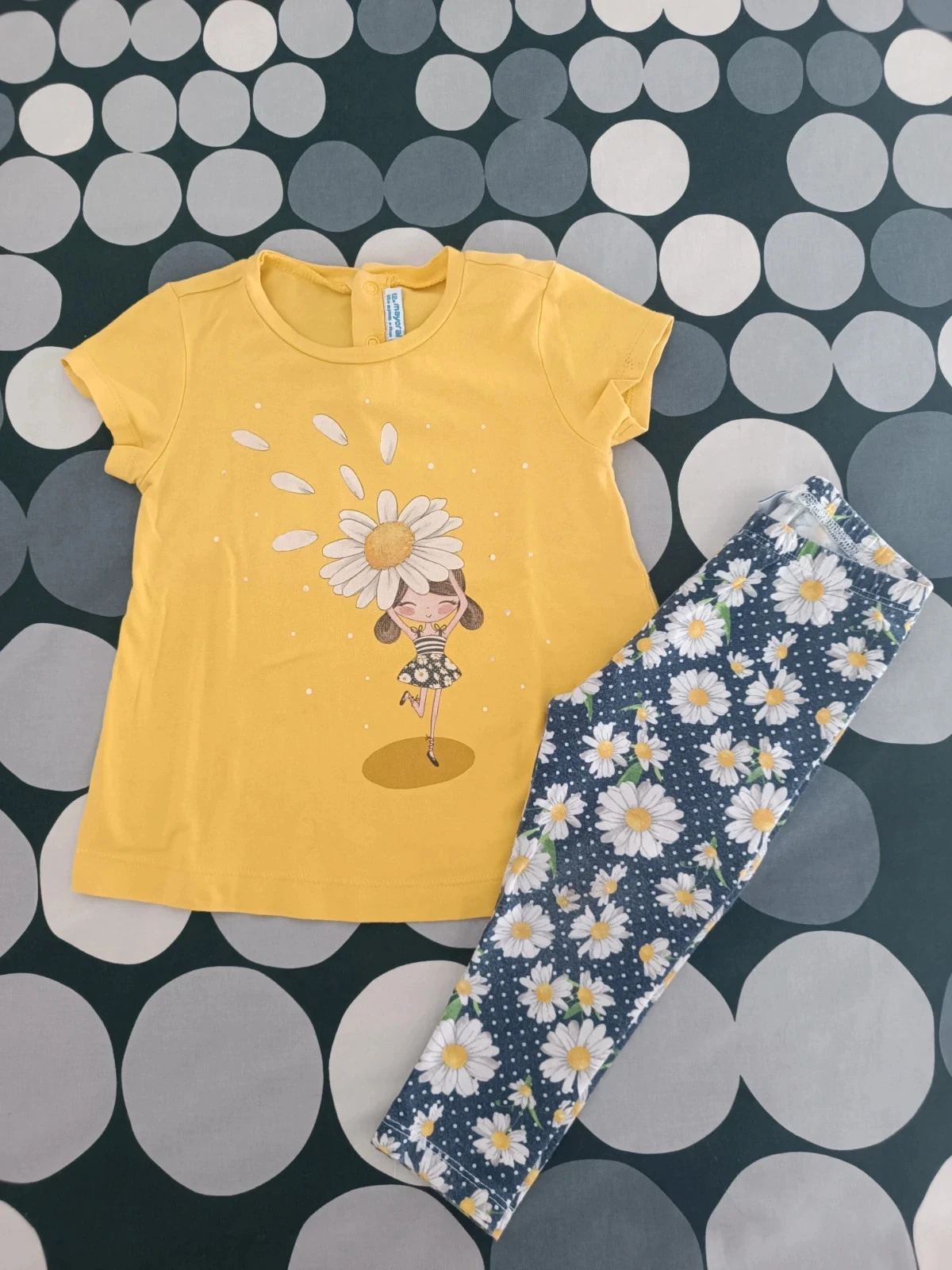 Conjunto t-shirt + leggings Mayoral 12 meses - Margaridas & Sol 💕